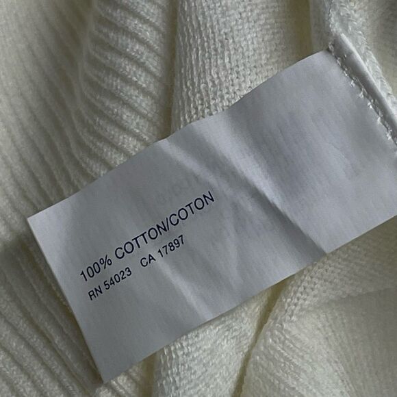 GAP Snowflake Milk White 3/4 Sleeve Crewneck Cardigan Sweater - Picture 7 of 7